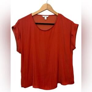 Nine West Large Burnt Orange Short Sleeve Top